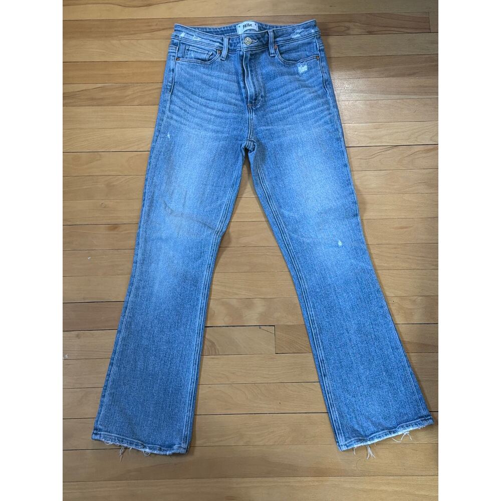 Paige Size 28 Claudine Taper Leg Light Wash Mid Rise Jean